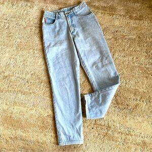 Bongo Vintage Y2K Mom Jeans High Waist Straight Leg Light Wash 100% Cotton: 1